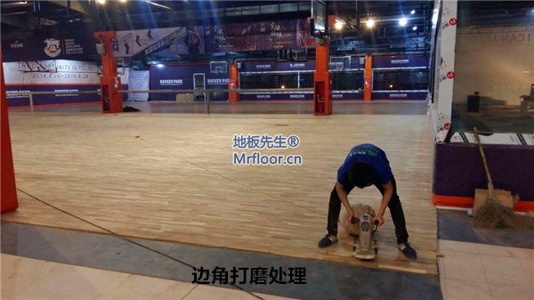 杭州洛克公园篮球馆体育地板翻新
