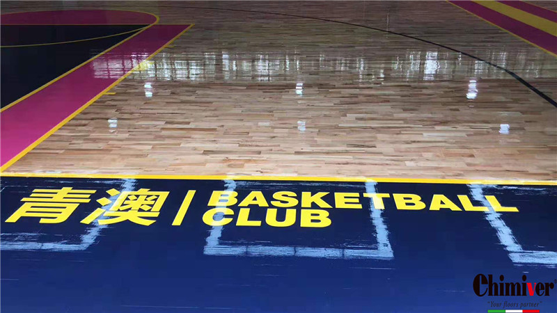 天津青澳体育馆彩漆翻新保养凯美沃施工案例